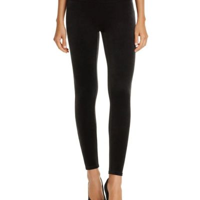 Spanx Velvet Leggings Womens L Black Soft Mid Rise Clubwear Sexy Style #2070 NWT