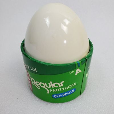 Regular L'eggs Sheer Toe Size A Off-White Pantyhose White Leggs Egg Made USA