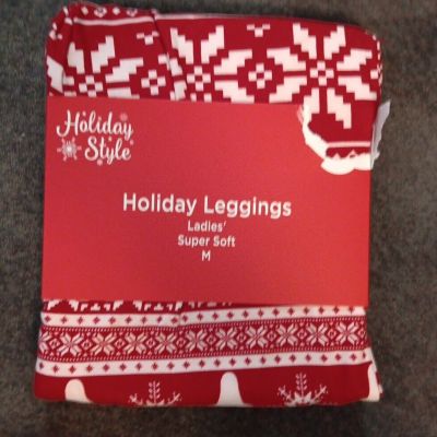 Holiday Style Leggings  Womens Medium Super Soft (L14)
