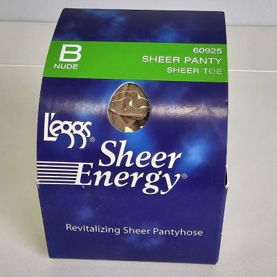 Leggs Sheer Energy Size B Nude Pantyhose 60925 NIB