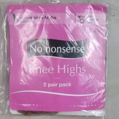 No Nonsense Knee Highs 2 Pair Pack Q Tan Sheer Toe New Sexy Comfort