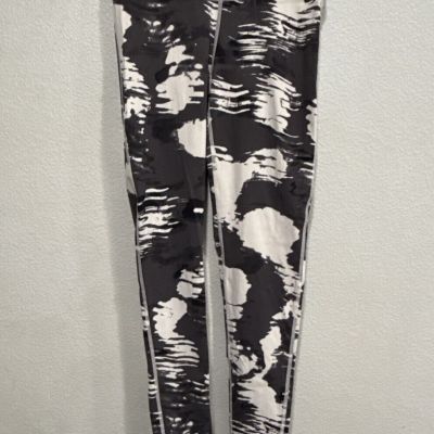 Mono B Mono B Womens XS High waisted Leggings Gray And White APH29388 Euc