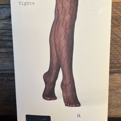 A New Day Women's Fashion Tights Black Pattern- Size S/M NEW Free Shipping