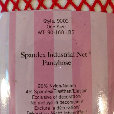 Leg Avenue -9003(Red) Spandex Industrial Net Pantyhose(HALLOWEEN COSTUME Sp) New