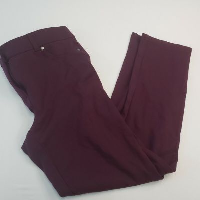 Style&Co Womens Berry Purple Mid Rise Comfort Waist Ponte Leggings Size 10 CUTE