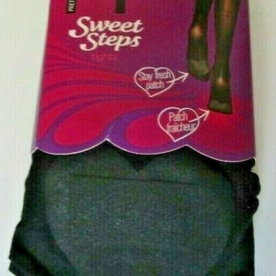 Pretty Polly Sweet Steps 60 Denier Black tights Size M/L Style PNAPT2