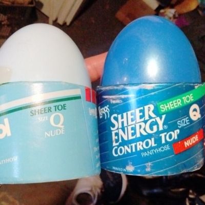 Vintage L'eggs Sheer Energy & Control Top Pantyhose Q