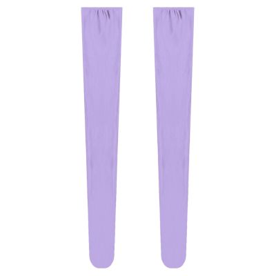 US Women 8D Oil Glossy Thigh High Stockings Solid Elastic Over Knee Long Socks