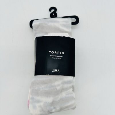 Torrid Premium Leggings Full Length Size 2 Misty Cloud BRAND NEW