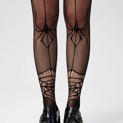 Spider Web Lace Fishnet Tights Gothic Punk Black Tights ONE SIZE - FREE SHIPPING
