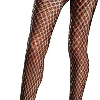 BE WICKED  PANTYHOSE WITH WEAVE DESIGN ONE SIZE BLACK 90-160 LBS
