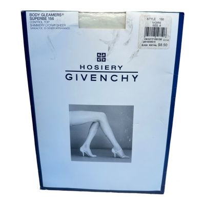 GIVENCHY Body Gleamers Shimmery Lycra Control Top Pantyhose Ivoire 156 Size A