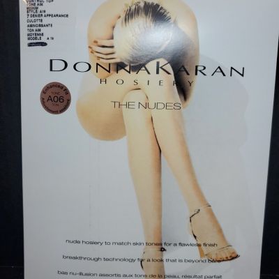 Donna Karan Medium Luxury Hosiery Nudes Dark Brown Control Top Pantyhose A06 A19