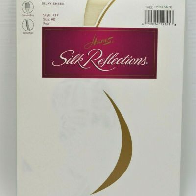 Vintage Hanes Silk Reflections Silky Sheer Size AB Style 717 Pearl