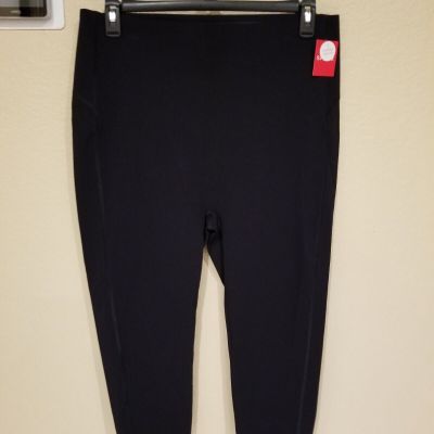 Spanx Cropped Icon Leggings Plus Size 2X In Very Black
