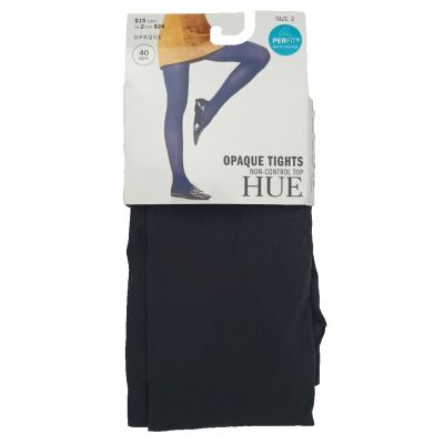 Hue Opaque Tights Black 1 Pair Size 2 Weight 120-170 lbs. - New