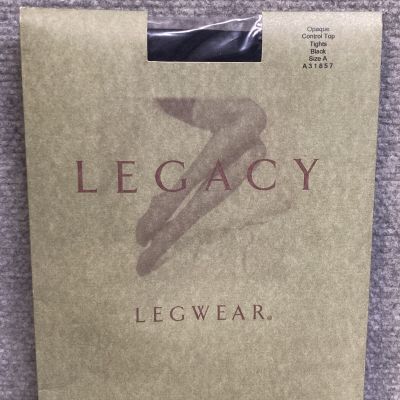 Legacy Legwear Opaque Control Top Tights A31857 Black Size A