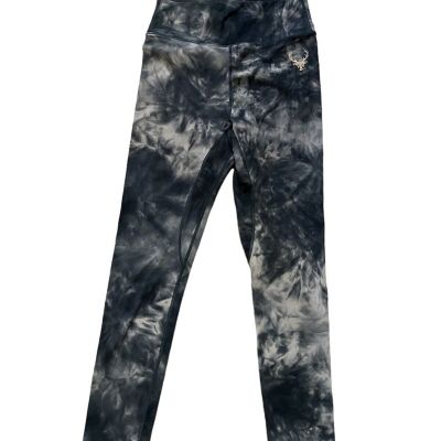 Women’s XL Leggings Workout BuckedUp Blue and White Tie Dye