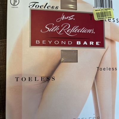 Toeless Hanes Silk Reflections Beyond Buff Size CD Control Top