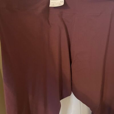 Women’s Sonoma Size 5X Burgundy Cotton Cropped Leggings New with Tags