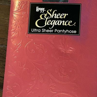 L'eggs Sheer Elegance Ultra Sheer Pantyhose Sz B ONYX Control Top~