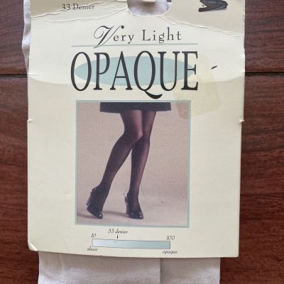 New Vintage JC Penney Very Light Opaque Control Top Tights 33 Denier XL X-large