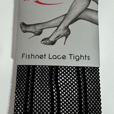 FRENCHIC Fishnet Lace Tights 3X/4X Unopened Black Plus Size