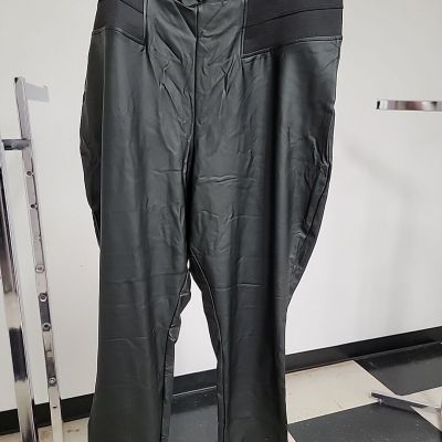 SIMPLY VERA WANG Women's Faux Leather-High Waist Leggings Plus size 2X