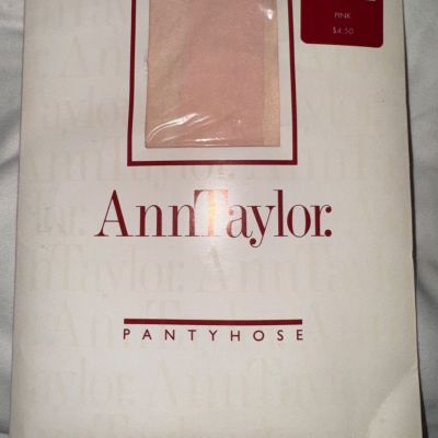 Ann Taylor Silky Sheer Lycra Pantyhose Baby Pink Nylons Sexy Lycra Legs Large