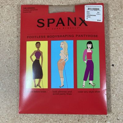 SPANX The Original Footless Control Top Pantyhose Womens Sz B Nude Body Shaping
