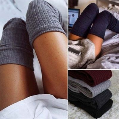 Women Long Socks Winter Warm Over Knee High Socks  Long Stockings Thigh Warmer