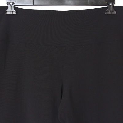 STYLE & CO. Sport Capri Leggings Size XL Black Cotton/Spandex, TC Panel