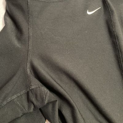 Nike Womens Medium Black Dri-Fit Gym Workout Compression Yoga Stretch Pants