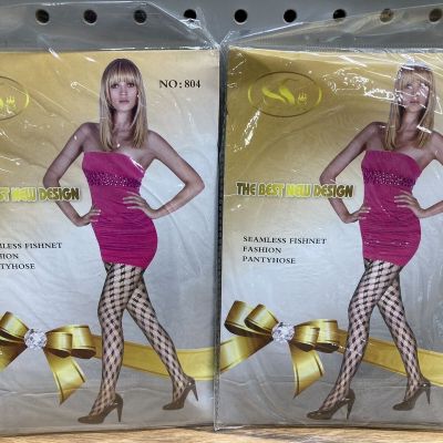 Seamless Fishnet Stockings Pantyhose Hollow Out Black One Size