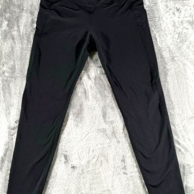 BALEAF Yoga Pants Leggings Med Black Fleece Lined Phone Pockets Workout Exercise