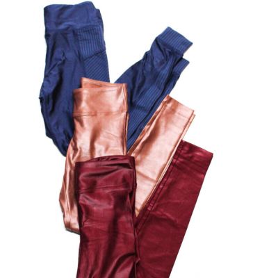 Koral Alala Womens Metallic Mid Rise Activewear Leggings Red Size XS Lot 3
