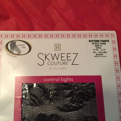 SKWEEZ COUTURE by JILL ZARIN Pattern tights style #7800 size S new