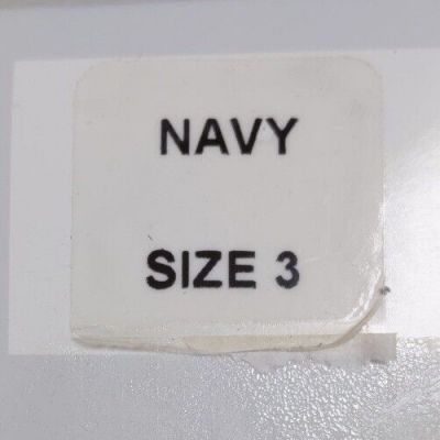 2 Pair Evan Picone Control Top Sheer Shadow Toe Navy Pantyhose Womens Size 3 NEW
