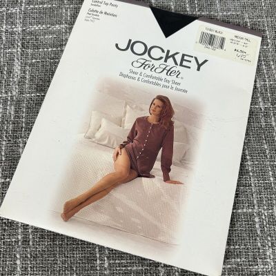 Vintage Jockey for Her Pantyhose Med Tall Tuxedo Black Up to 6'2