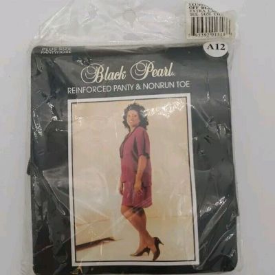 Black Pearl Reinforced Non-Run Pantyhose Off Black Plus Size Triumph Hosiery New