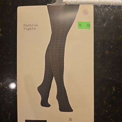 A New Day Fashion Tights Ebony With Sparkle Glitter New S/M Small Medium New