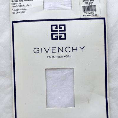 Givenchy Hosiery 555 Body Smoothers Tres Blanc White Size B Support Leg Sheer