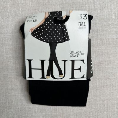 HUE High Waist Control Top Tights Black Denier 40 Size 3