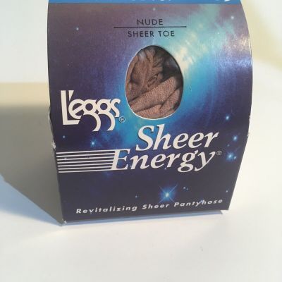 L’eggs Sheer Energy Control Top Q Pantyhouse 2002 NIB Sheer Toe 65605