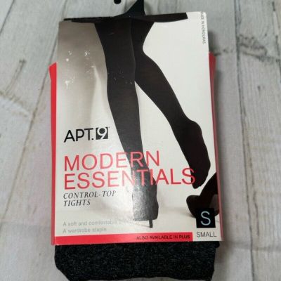 NEW Women APT 9 Modern Essentials CONTROL-TOP Charcoal Weathered Tights Small