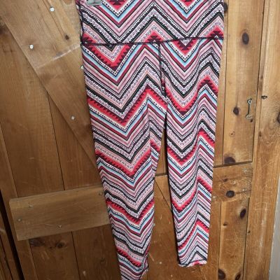 Aerie Leggings Colorful Tribal Print Large Yoga Workout Chill Play Move