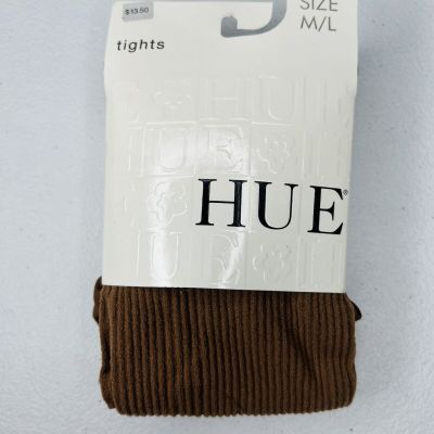HUE Womens Classic Rib Caramel Control Top Tights Size 1 - 1 Pair New