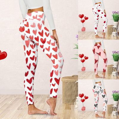 Workout Clothes Women Womens Leggings Valentine Day Cute Print Casual