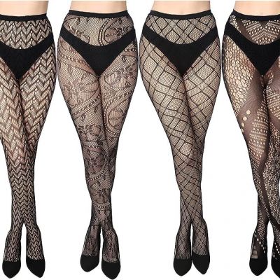 Frenchic Fishnet Women's Lace Stockings Tights Sexy Pantyhose Regular & Plus Siz