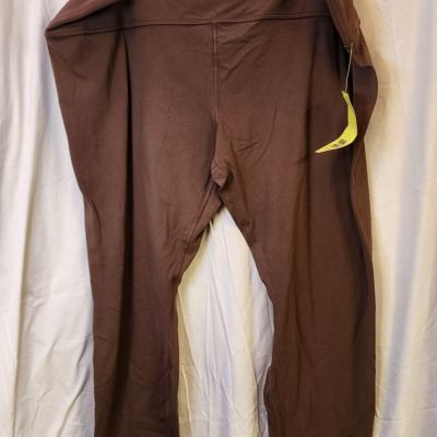 New All in Motion Women's Brown High-Rise Capri Leggings Plus Size 4XL